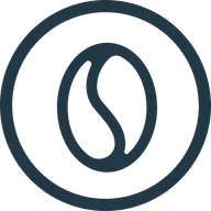 Icono de grano de café, representando la selección de proveedores de café de calidad, sostenibles y rentables para negocios de hostelería.